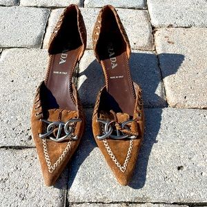 Prada Suede Heels size 37.5